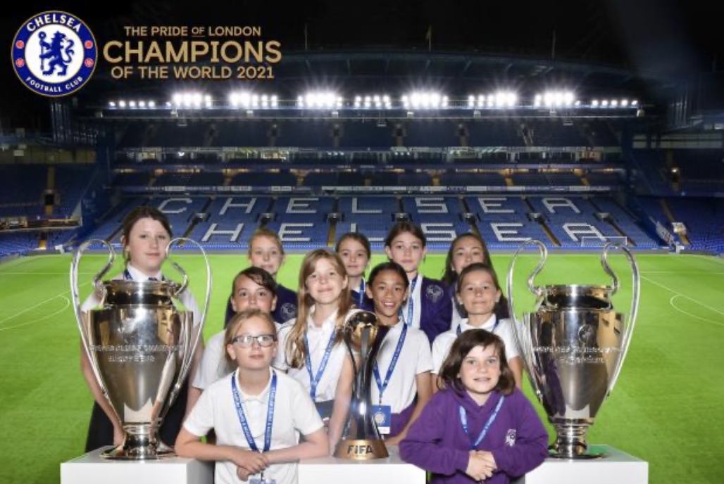 Victorious Girls' Team Visit Stamford Bridge
